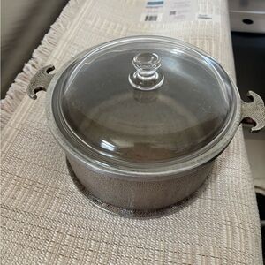 Guardian Ware Gray Covered Casserole Pot